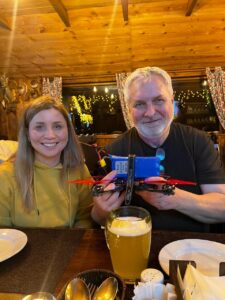 Oksana und ich mit Drohne